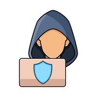 illustration of hacker protection vector