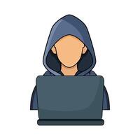 hacker man illustration vector