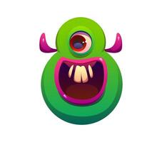 Crazy monster character font digit 8 eight vector