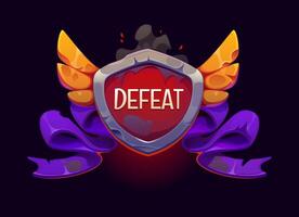 Defeat game frame icon, ui asset or gui badge vector