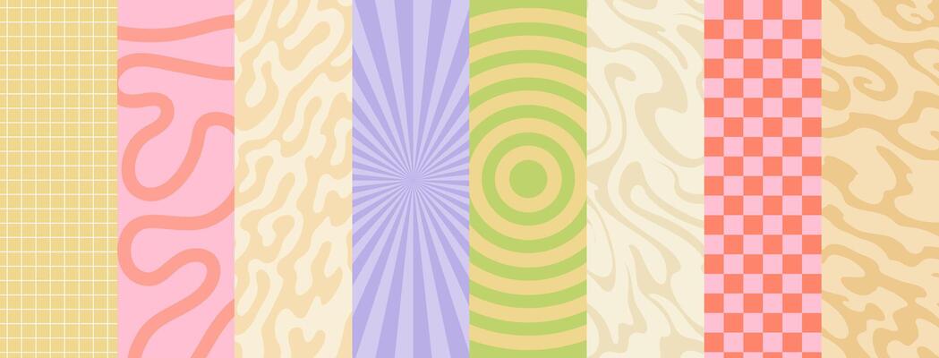 Psychedelic groovy hippie pattern backgrounds