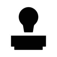 Rubber Stamp Icon. Stamp Illustration with Handle. Stamp Mark Making Tool. vector