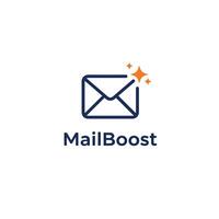 Mailboost logo design vector