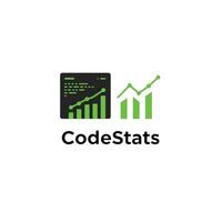 Codestats data analytics green chart business concept vector