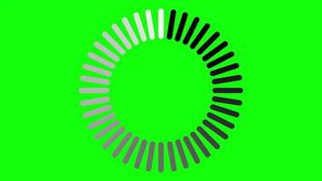 Loading circle animation. Round loading animation. White gradient dotted round loading. Loading animation on green screen background. video