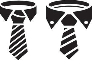 a black and white illustration of two ties vector