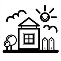 the house atmosphere is comfortable vector