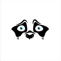 the panda's face is confused looking in our direction vector
