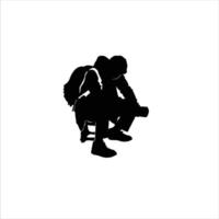 a person is taking a photo while sitting vector