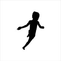the little child is running vector