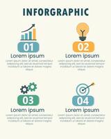 Infographic Growth Chart Idea Gears Target Concept vector