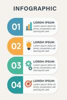 Infographic Numbered List Growth Light Bulb Gears Target Concept vector