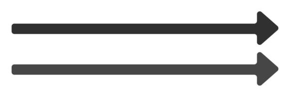 thin black arrow icon vector