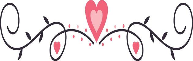 Valentine's Day Divider Element. vector