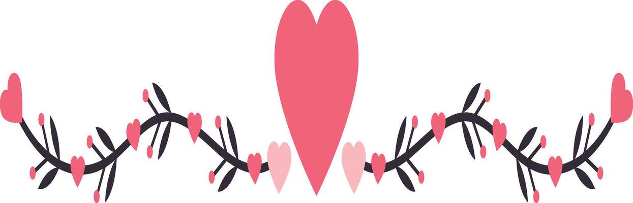 Valentine's Day Divider Element in Flat Design