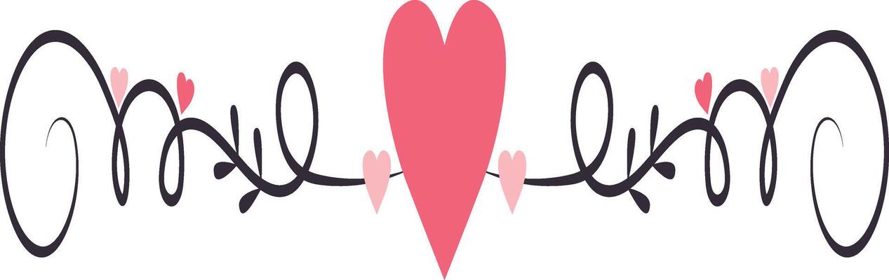 Valentine's Day Divider Element with Simple Design