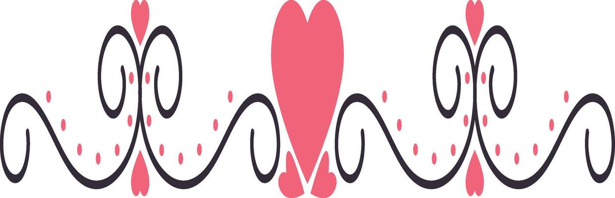 Valentine's Day Divider Element with Simple Design.