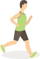Man Running Character. vector