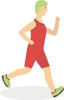 Man Running Character in Flat Design vector