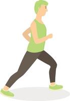 Man Running Character Isolated on White Background vector