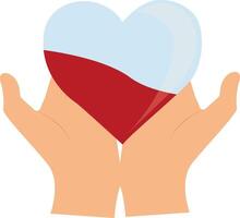 Blood Donor Clipart with Flat Design. Isolated on White Background. vector