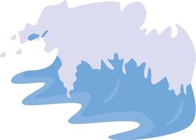 Sea Waves Icon in Abstract Design vector