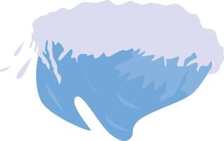 Sea Waves Icon with Abstract Design. Isolated on White Background. vector