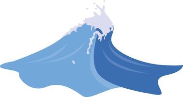 Sea Waves Icon with Abstract Design, Isolated on White Background vector