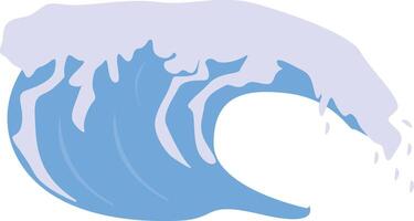 Sea Waves Icon in Abstract Design. vector