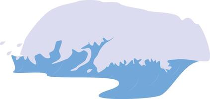 Sea Waves Icon with Abstract Design, Isolated on White Background. vector