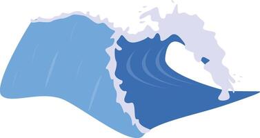 Sea Waves Icon with Abstract Design. Isolated on White Background vector