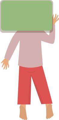 Female Sleeping Pose Illustration in Flat Design.