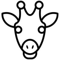Giraffe Outline Icon, Black And White Outline Icon Symbol vector