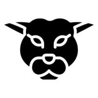 Panther Glyph Icon, Black And White Glyph Icon Symbol vector