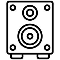 Subwoofer Outline Icon, Black And White Outline Icon Symbol vector