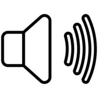 Speaker Icon, Audio Outline Icon, Black And White Outline Icon Symbol vector