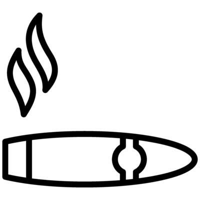 Cigar Outline Icon, Black And White Outline Icon Symbol