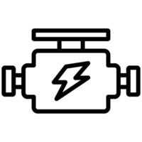 Engine Outline Icon - Car Service vector