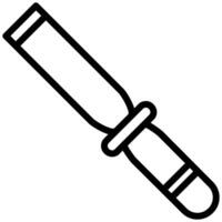 Chisel Outline Icon Design, Black And White Outline Icon Symbol vector