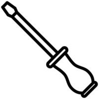 Screwdriver Outline Icon, Black And White Outline Icon Symbol vector