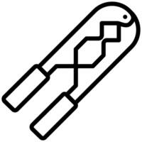 Nut Cracker Outline Icon, Black And White Outline Icon Symbol vector