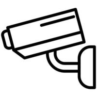 Security Camera Icon, Black And White Outline Icon Symbol vector