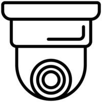 Security Camera Outline Icon, Black And White Outline Icon Symbol vector