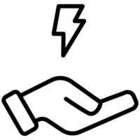 Energy Saving Outline Icon, Black And White Outline Icon Symbol vector