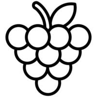 Grape Icon, Black And White Outline Icon Symbol vector