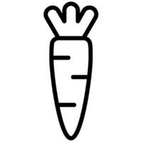 Carrot Outline Icon, Black And White Outline Icon Symbol vector