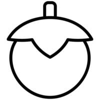 Tomato Icon, Black And White Outline Icon Symbol vector