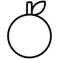 Grapefruit Icon, Black And White Outline Icon Symbol vector