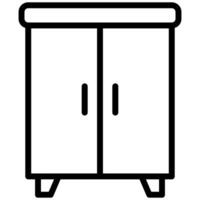 Cupboard design Icon Black And White Outline Icon Symbol vector