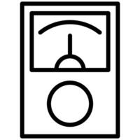 Electrical Tester Icon, Black And White Outline Icon Symbol vector